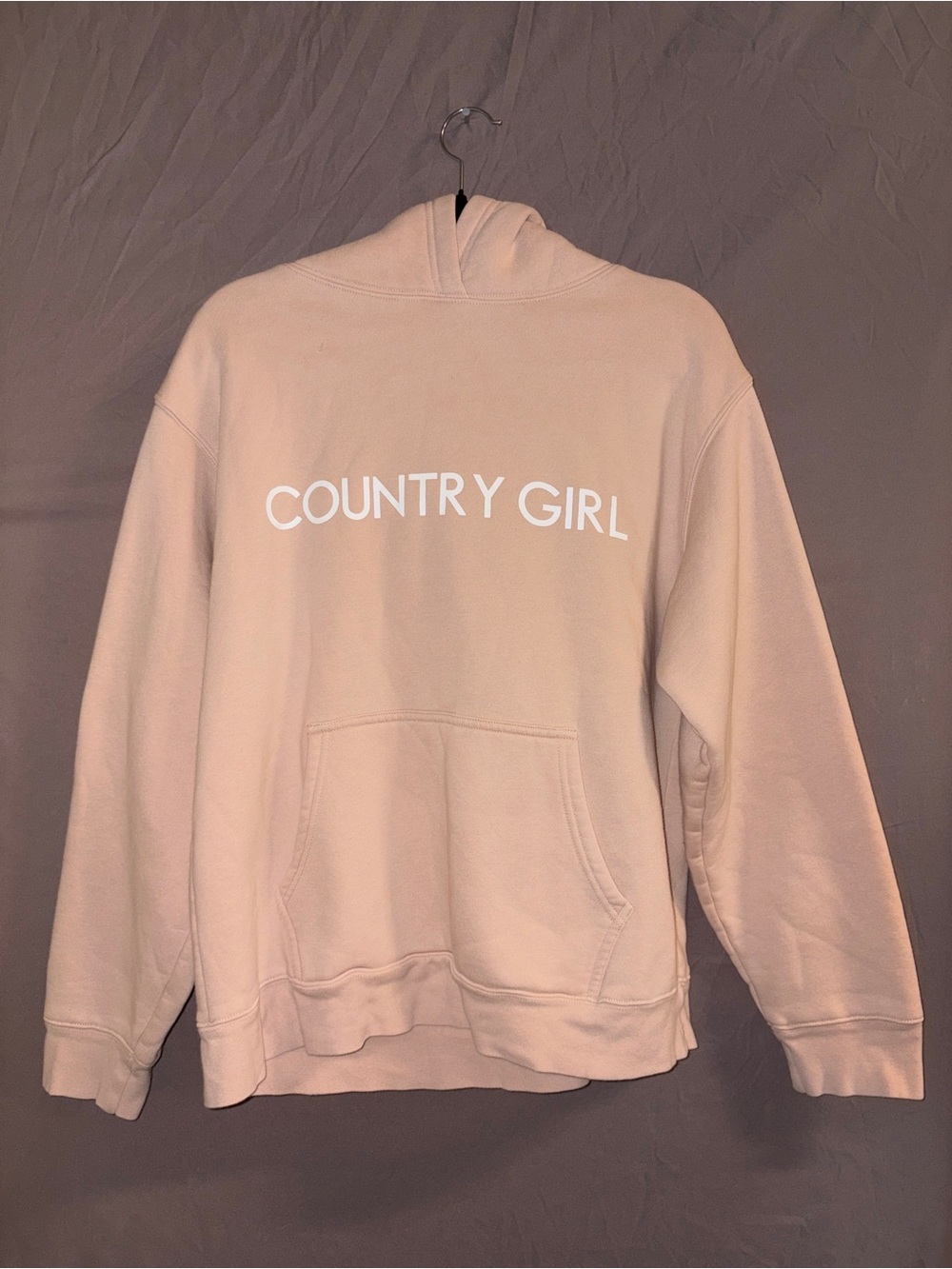 Brunette The Label Country Girl Hoodie in Pale Pink
